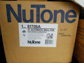 Nutone 8170sa Vintage 10 " Kitchen Automatic Wall Fan Metal Grille