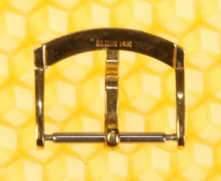 16mm Vintage ELGIN 14K Solid - Yellow - Gold Buckle for Watch Strap Band VGU 4