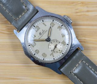 Vintage Mido Multifort " Automatic " Bumper Stainless Military Style Watch