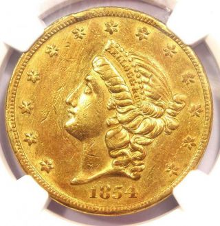 1854 Kellogg Liberty Gold Double Eagle $20 Coin - NGC AU Details - Rare Coin 5