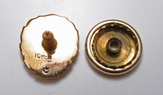 Vintage Pair American Optical AO 10 & 50 Year 10K Gold Service Award Lapel Pins 6