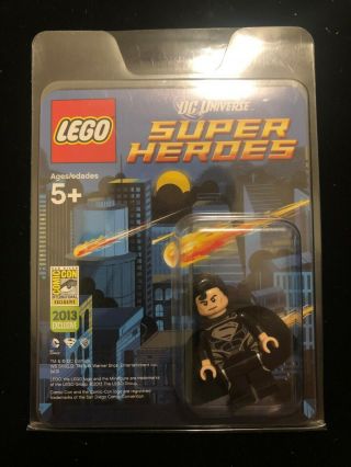 Lego Sdcc 2013 Superman (black Suit) Mini Figure - Rare 1/200