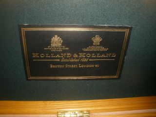 Very Rare Holland & Holland Leather and Oak Shotgun Case 4
