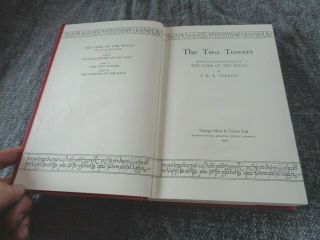 V RARE 1954 1st Edition - The Two Towers - Tolkien - 1st Print Lord Rings Hobbit 5