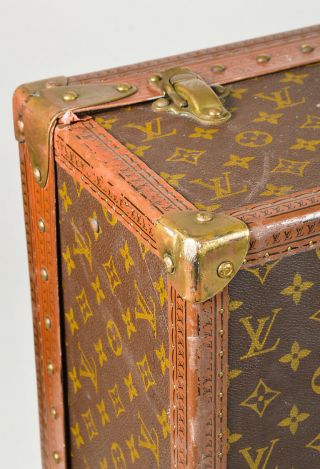 VINTAGE Louis Vuitton Brown Monogram Coated Canvas Top Handle Suitcase 4