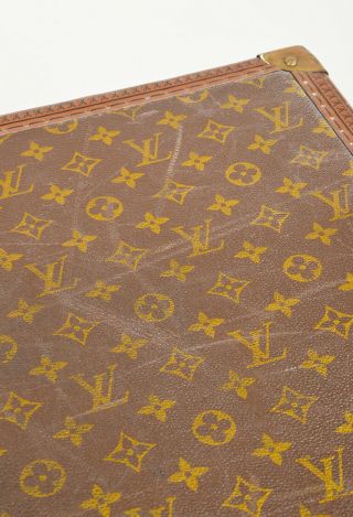 VINTAGE Louis Vuitton Brown Monogram Coated Canvas Top Handle Suitcase 6
