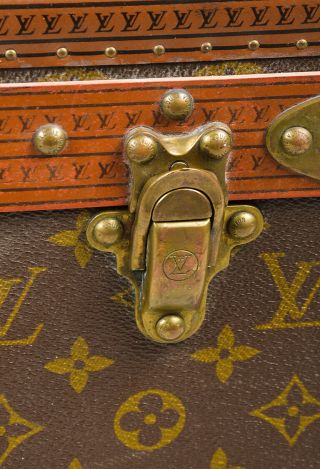 VINTAGE Louis Vuitton Brown Monogram Coated Canvas Top Handle Suitcase 7