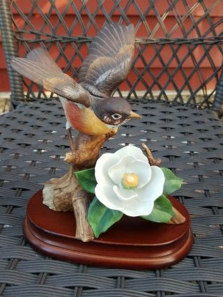 Vintage Andrea By Sadek Japan Robin Bird Figurine 8472