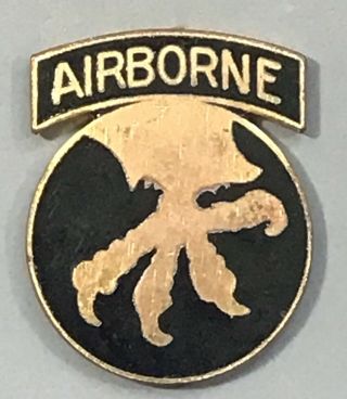 Wwii Us Army 17th Airborne Division Dui Di Unit Crest Pb Nhm