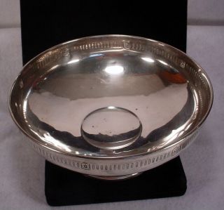 Vintage Sterling Silver.  925 Pedestal Bowl 9 1/2 " 410.  9 Grams Use Or Scrap