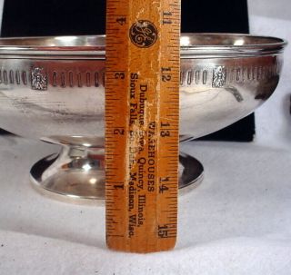 Vintage Sterling Silver.  925 Pedestal Bowl 9 1/2 