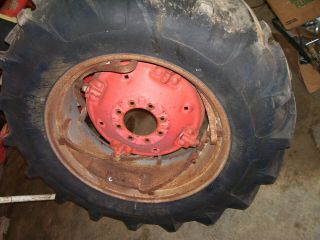 Vintage Ji Case 300 Tractor - 8 Bolt - Power Adjust Wheel & Tire - 13.  6 X 28