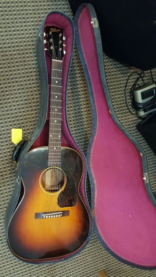 Vintage 1946 Gibson Lg2 Acoustic Electric Guitar With Geib Case