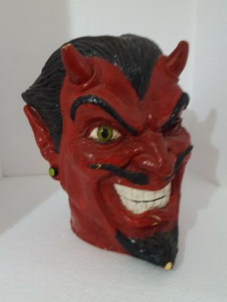 Vintage Devil Head Bust Mannequin Paint With Piercing