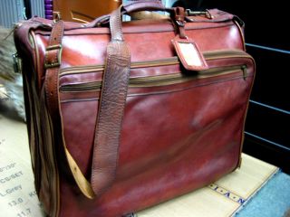 Vtg Hartmann Belting Leather Limited Edition Carry - On Garment Suitcase Luggage