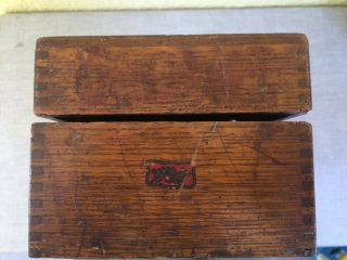 Vintage Weis Oak Wood Dovetailed File Box 5