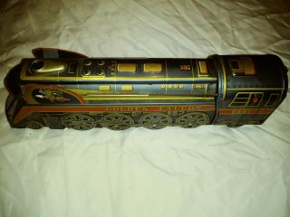 Vintage Tin Battery Operated 6681 Golden Falcon Train By Modern Toy Japan