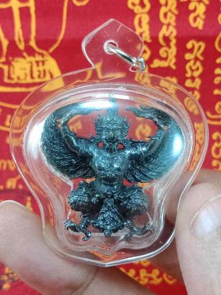 Real Leklai Garuda Lp Somporn Magic Holy Protect Health Lucky Charm Thai Amulet
