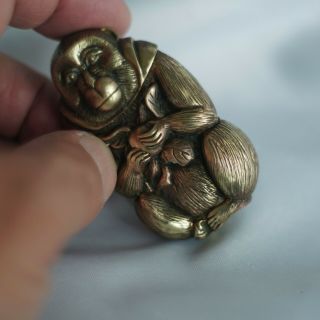 Vintage Japanese Brass Match Safe Vesta Case 3