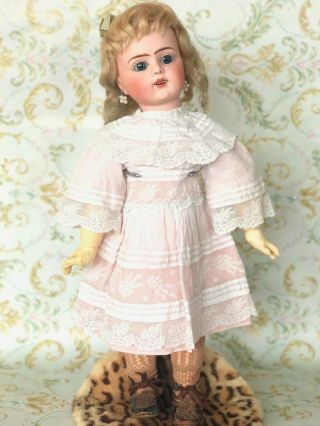 Gorgeous Antique French Bisque Head Bru Jne R 6 Doll Lace Dress Org.  Mohair Wig 3