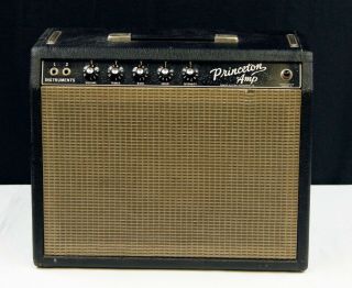 Vintage 1964 Fender Princeton Combo Amp,  W/ragin Cajun 1x10 Speaker Ex A01011