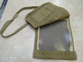 Ww2 British Map Case W/ Shoulder Strap 1944 Dated Made By A.  C.  W/ Broad Arrow