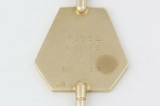 Vintage LGB 10k Yellow Gold Greek Engraved Medical Key/Watch Fob Charm 3