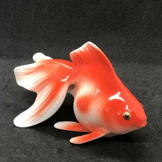 Vintage Noritake Nippon Goldfish Koi Figurine Toki Bone China Japan