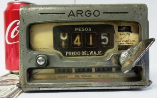 2 Vintage Rare Argo Taxi Cab Meter Germany In Uruguay Spanish 4 Parts