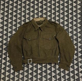 Vintage Women’s Military Ww2 Surge Battledress Blouse Jacket 1945 Wool Size 3