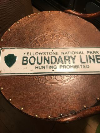 Vintage Sign - Yellowstone National Park Boundary Line Hunting Prohibited