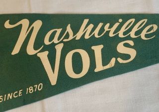 Nashville Vols Vintage Minor League Baseball Pennant - Sulphur Del - RARE 3