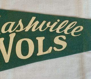 Nashville Vols Vintage Minor League Baseball Pennant - Sulphur Del - RARE 8