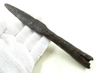 Authentic Medieval Viking Era Military Iron Socketed Spear Head - L663