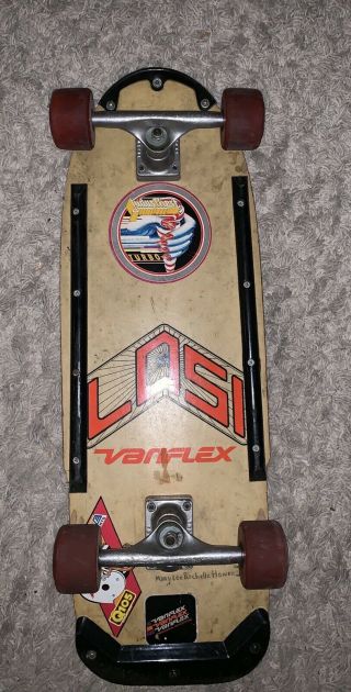 1981 Allen Losi Variflex Skateboard Vintage Team VERY RARE Tracker COMPLETE 12