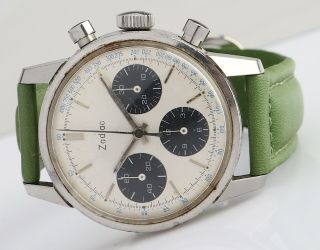 Vintage Zodiac Rare Le Loche Panda Dial Cal.  72 Chronograph Wristwatch