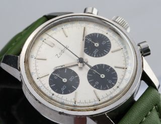 Vintage Zodiac Rare Le Loche Panda Dial Cal.  72 Chronograph Wristwatch 6