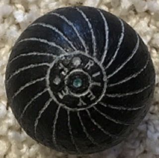 Extremely Rare,  E.  J.  Riley Spiral Pattern Golf Ball C1900