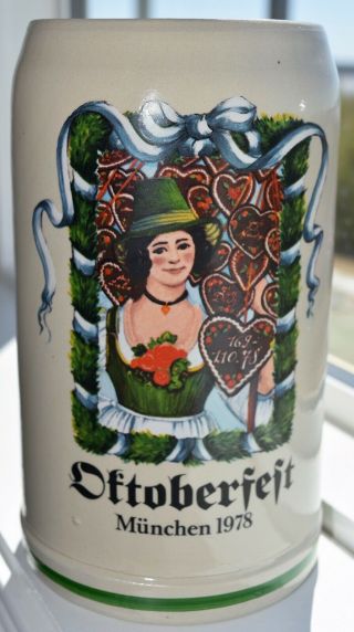 Vintage Official Munich Oktoberfest 1978 Beer Mug