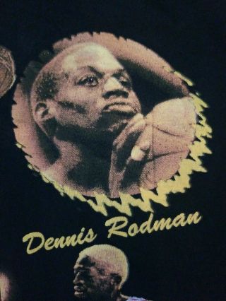 Vintage 90 ' s Chicago Bulls T - Shirt Rare Rap Tee Bootleg Jordan Pippen Rodman 7