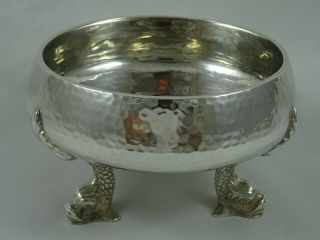 Scottish,  Solid Silver `dolphin` Sweet Bowl,  1912,  200gm