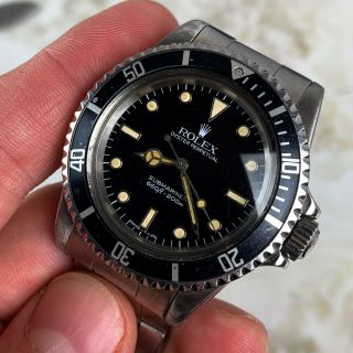 Vintage Rolex Submariner Dive Wristwatch Ref.  5513 Gloss Dial 1980s NR 5