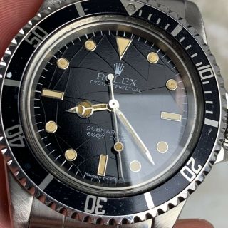 Vintage Rolex Submariner Dive Wristwatch Ref.  5513 Gloss Dial 1980s NR 6