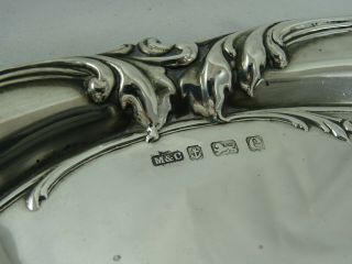 STUNNING ART NOUVOU,  solid silver DRESSING TABLE TRAY,  1904,  188gm 4