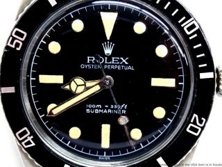 Vintage 1959 Rolex Submariner 5508 Mens Steel Watch 1530 Caliber 25j 2