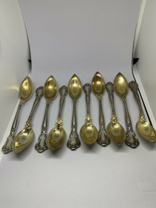Gorham Chantilly (10) Sterling Silver Fruit Orange Spoons Spoon Old Mark No Mono