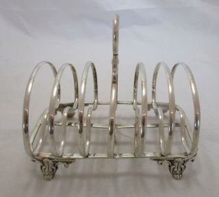 Good Antique Victorian sterling silver 6 slice toast rack,  1845,  302 grams 2