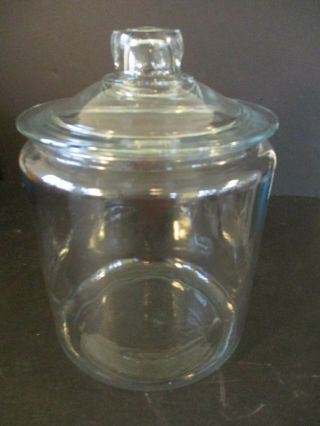 Vintage Candy Store Jar Large One Gallon With Glass Lid Unknown Maker