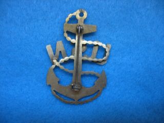 WWII US Navy Chief Petty Officers full size hat badge Gemsco Acid Test. 3