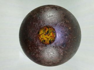 Antique Vintage Old Amber Bakelite Catalin Fiber Ball Dice Rod Block 3068gr Rar